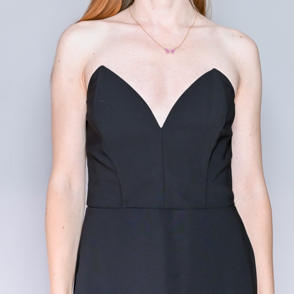 AMANDA UPRICHARD Black Strapless Corset Mini Dress - Picture 2 of 6